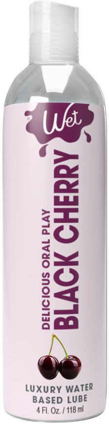 Лубрикант на водній основі Wet Oral Play Black Cherry (118 мл), їстівний, без цукру фото 1