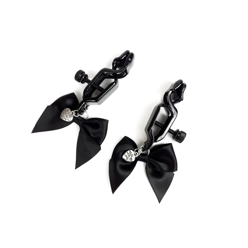 Зажимы для сосков Art of Sex - Nipple clamps Black Bow фото 1
