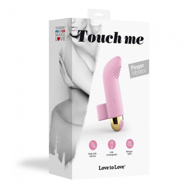 Вібратор на палець Love To Love TOUCH ME ROSE, який перезаряджається, потужний мотор фото 4