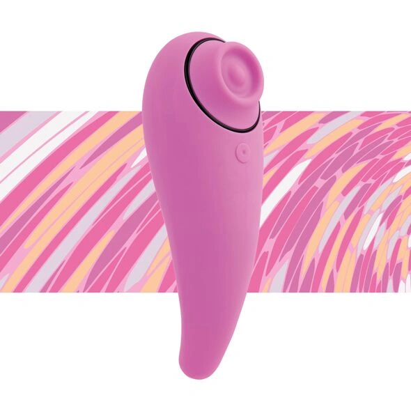 Пульсатор для клитора плюс вибратор FeelzToys - FemmeGasm Tapping & Tickling Vibrator Pink фото 1