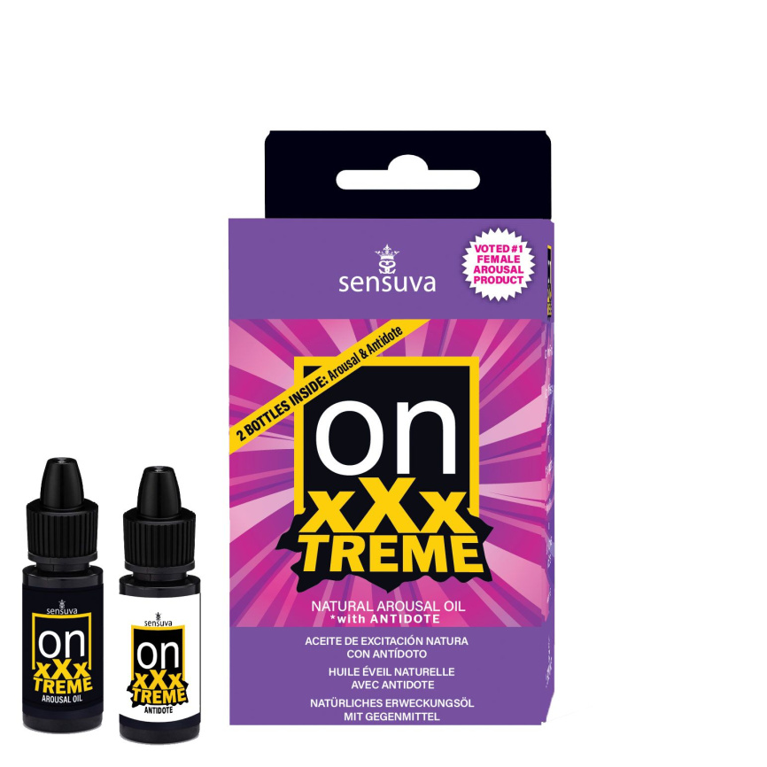 Збуджувальні краплі для клітора Sensuva On xXxTREME Arousal Oil (5 мл) with Antidote (5 мл) + антидот фото 1