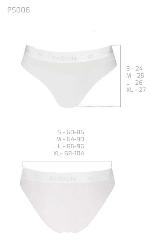 Трусики с прозрачной вставкой Passion PS006 PANTIES L, white фото 3