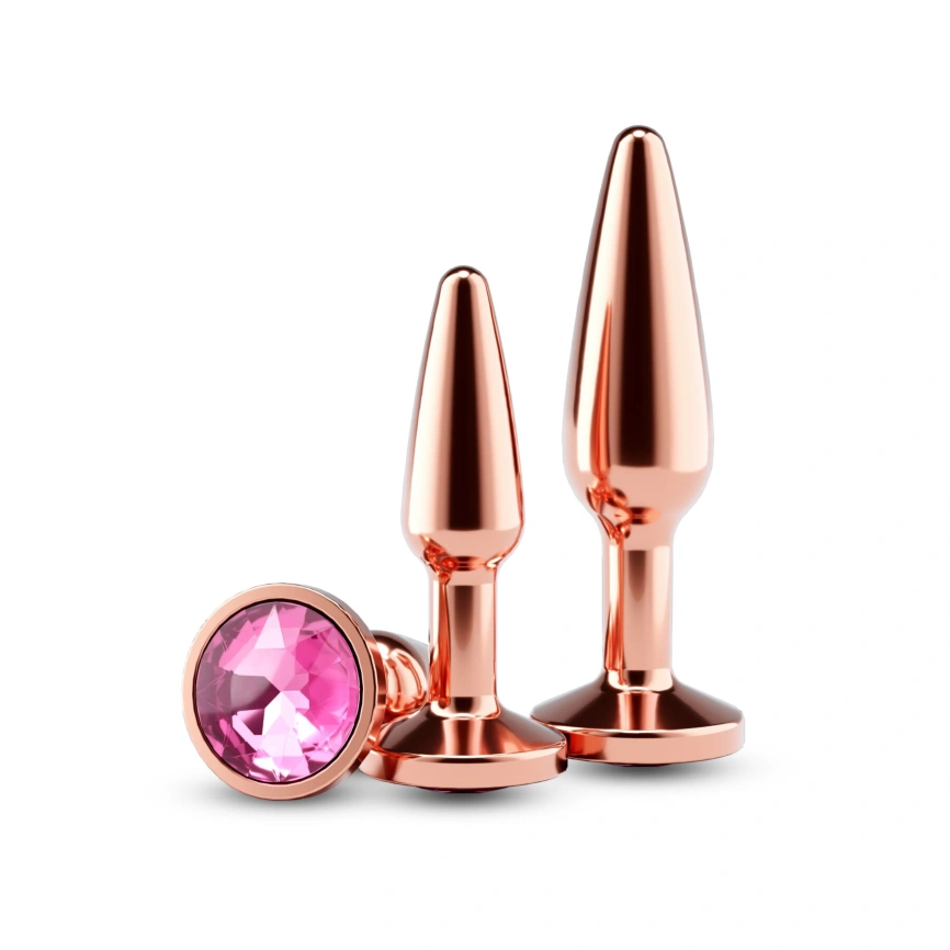 Набор анальных пробок NS Novelties Rear Assets - Tapered Trainer Kit - Rose Gold - Pink фото 1