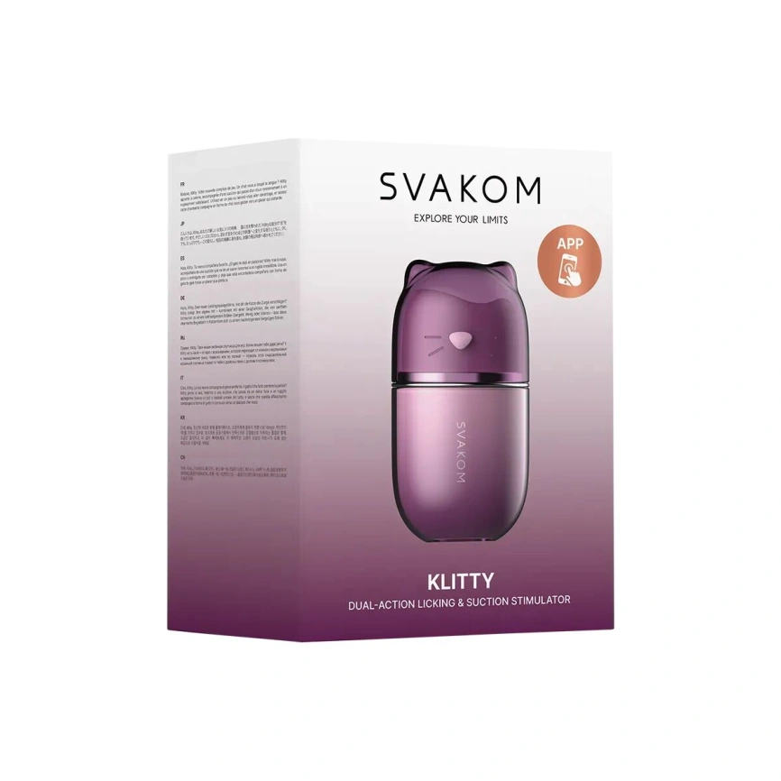 Смарт куни-имитатор Svakom Klitty, с язычком, лижет, сосет и вибрирует фото 4