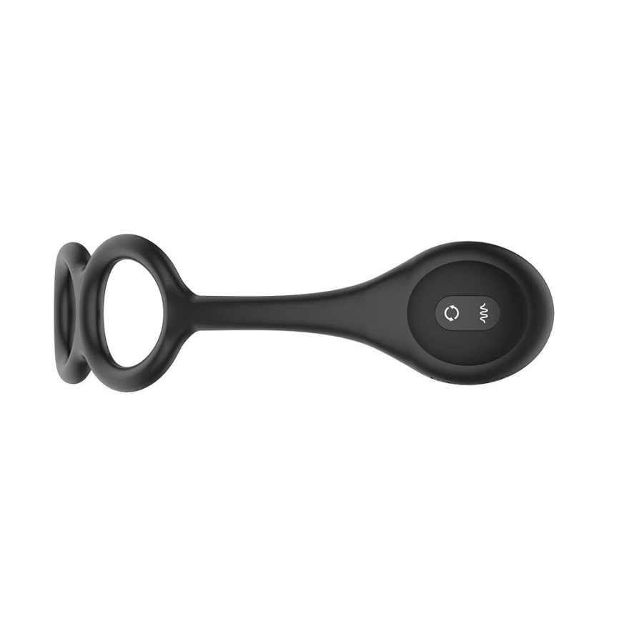 Анальная вибропробка Nexus Tornado Cock and Ball Ring вращение+вибрация, эрекционное кольцо, пульт фото 8