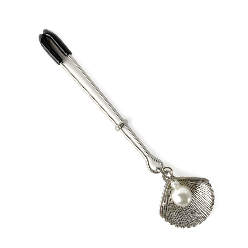 Затискач для клітора Art of Sex - Clit Clamp Silver Pearl фото 1