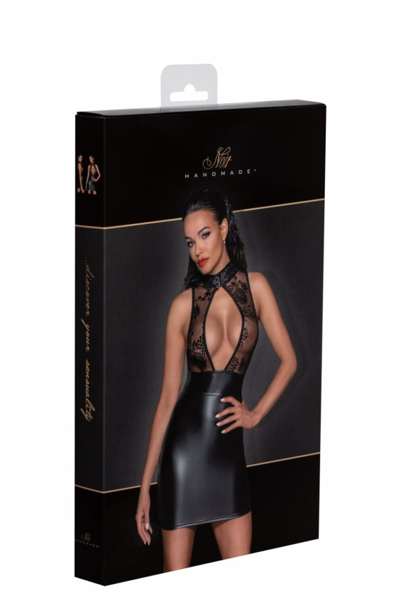 Сукня Noir Handmade F241 Short dress with powerwetlook skirt and tulle top, S фото 7