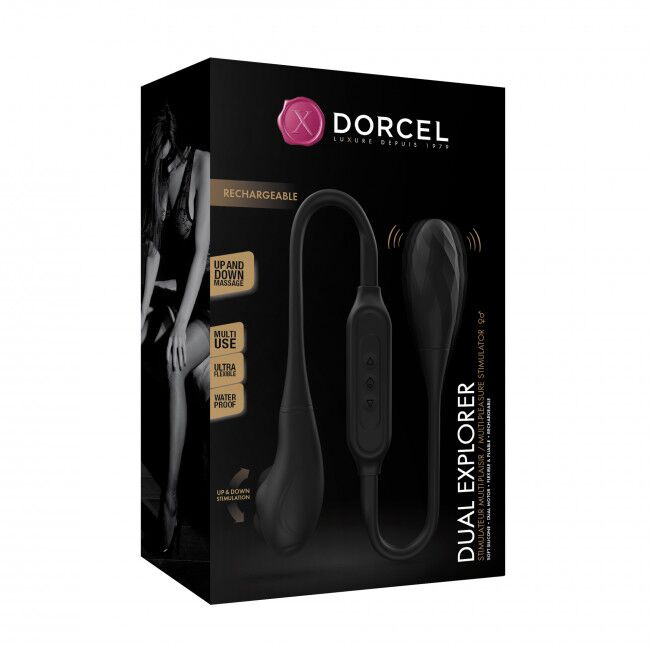 Вібратор на гнучкому зчепленні зі стимуляцією пальчиком Dorcel DUAL EXPLORER фото 10