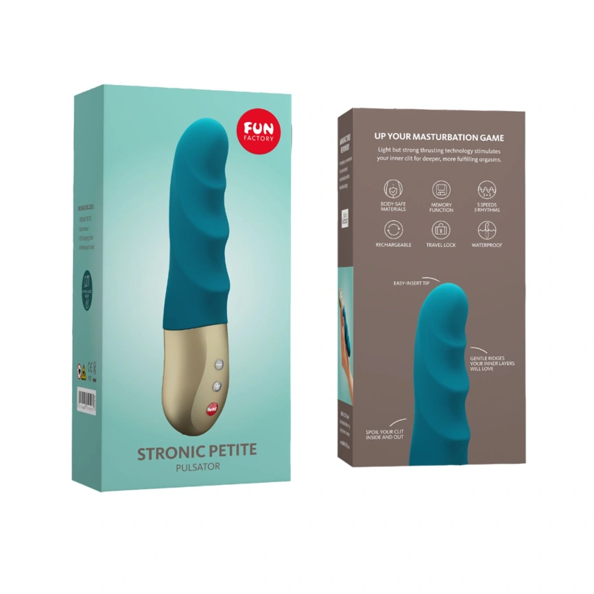 Мини-пульсатор Fun Factory STRONIC PETITE deep sea blue, 8 режимов, подходит для начинающих фото 7