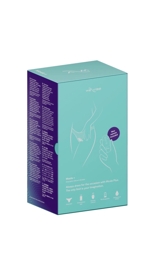 Смарт-вибратор в трусики We-Vibe Moxie+ Aqua, обновленный пульт ДУ фото 4