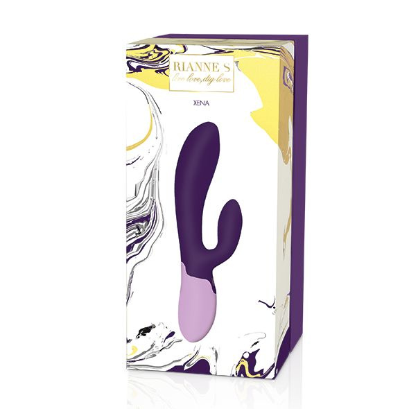 Вібратор-кролик Rianne S: Xena Purple/Lilac, 10 режимів, медичний силікон, подарункове паковання фото 5