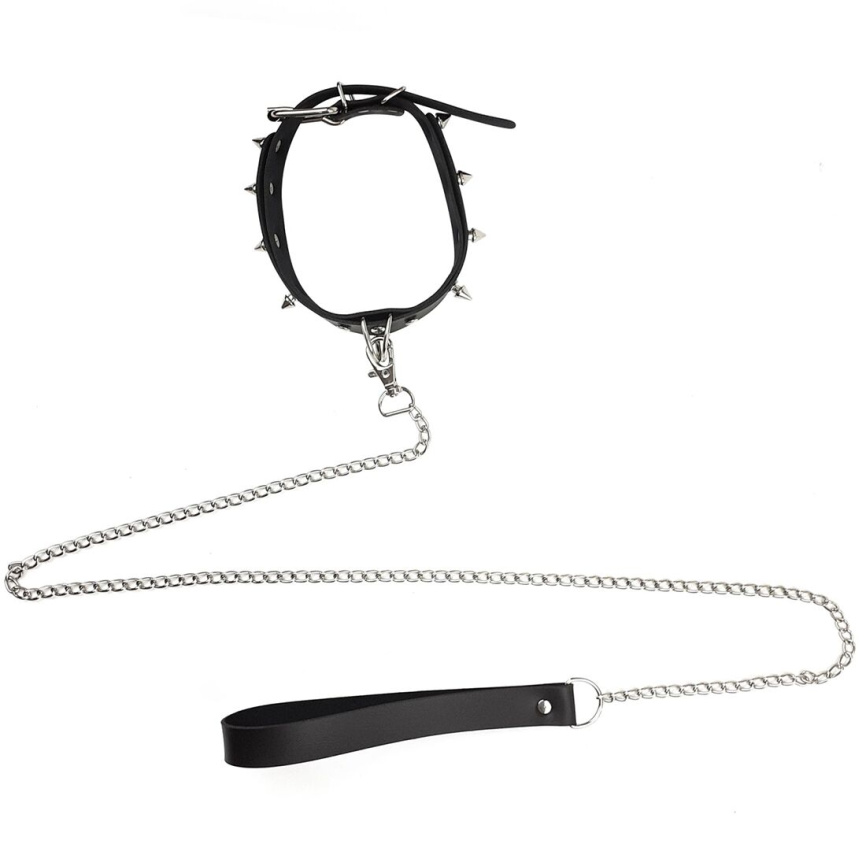 Нашийник з шипами та повідцем Art of Sex - Collar Spikes and Leash фото 5