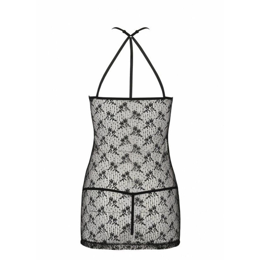 Напівпрозора сорочка Passion AZALIA CHEMISE L/XL, black фото 6