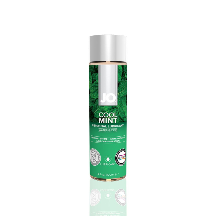 Змазка на водній основі JO H2O — Cool Mint (120 мл) без цукру, рослинний гліцерин фото 1