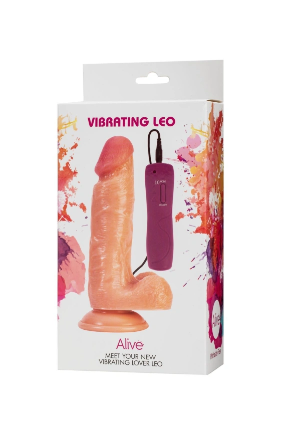 Фаллоимитатор Alive Leo с вибрацией, ПВХ, диаметр 3,8см фото 2