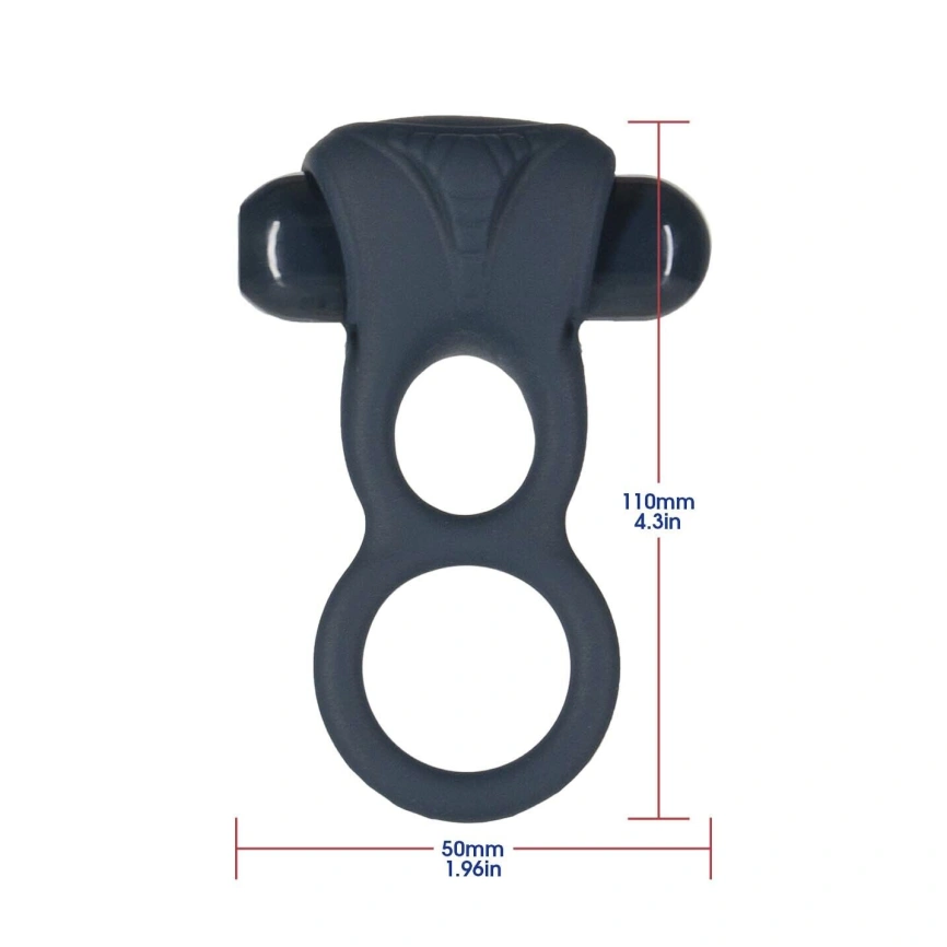 Двойное эрекционное кольцо с вибрацией Lux Active -Triad - Vibrating Dual Cock Ring, пульт ДУ фото 2