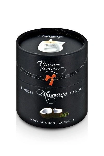 Массажная свеча Plaisirs Secrets Coconut (80 мл) подарочная упаковка, керамический сосуд фото 3