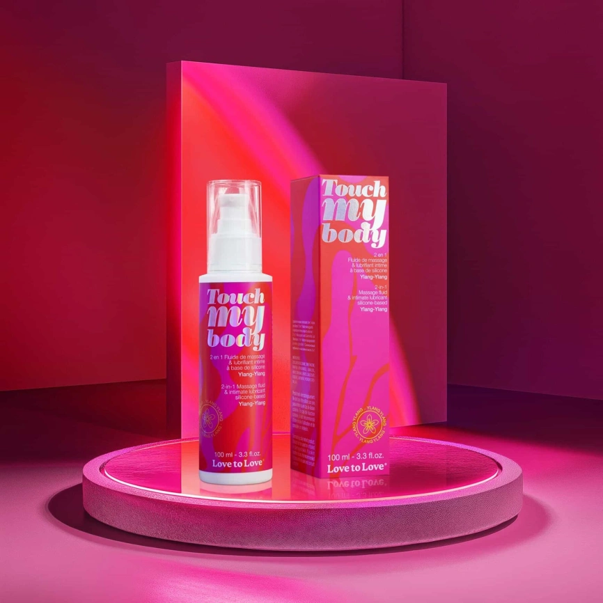 Массажный гель и смазка 2в1 Love To Love TOUCH MY BODY Ylang-Ylang (100 мл) увлажняющий фото 4