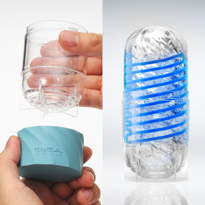 Мастурбатор Tenga Spinner DX 01 Drops, з пружною стимулювальною спіраллю всередині, ніжний вплив фото 5