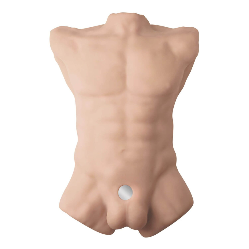 Торс з фалоімітатором на присосці SilexD Apollo L Male Torso, суперреалістичний, термореактивний фото 2