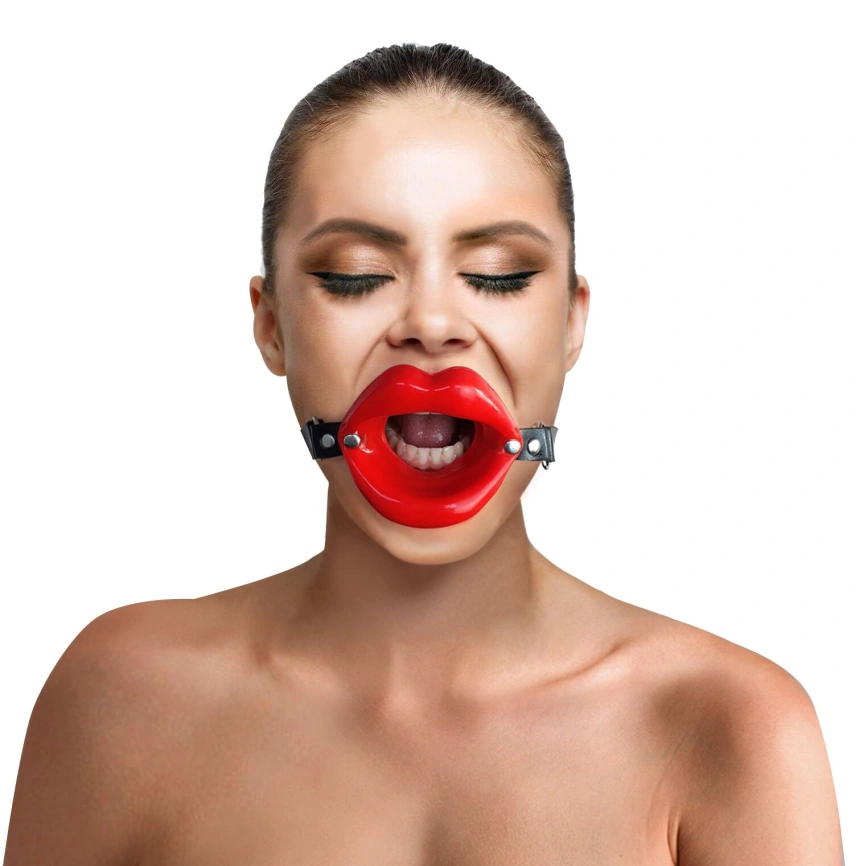 Кляп-расширитель в форме губ Art of Sex – Gag Lips, натуральная кожа фото 2