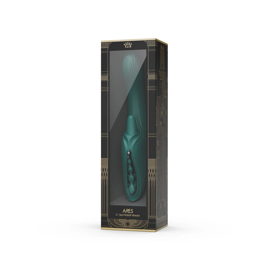 Смарт-вибратор Zalo Ares Turquoise Green, подогрев, 3 мотора, язычок для клитора, стимуляция точки G фото 17