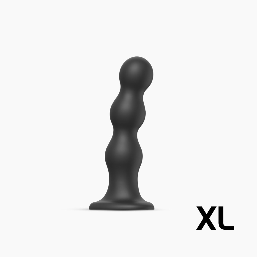 Насадка для страпона Strap-On-Me Dildo Plug Balls Black XL фото 1