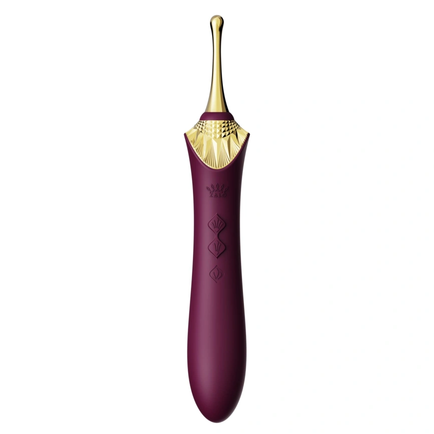Мультифункциональный вибратор Zalo — Bess 2 Velvet Purple, 4 насадки, подогрев фото 8