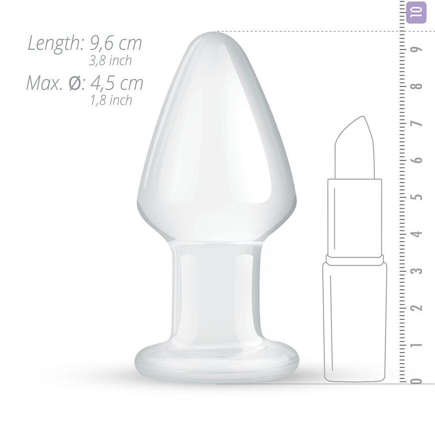 Скляна анальна пробка Gildo Glass Buttplug No. 25 фото 3