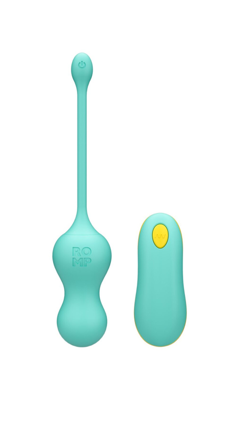 Віброяйце для точки G з пультом керування Romp Cello Light Teal, водонепроникне фото 2