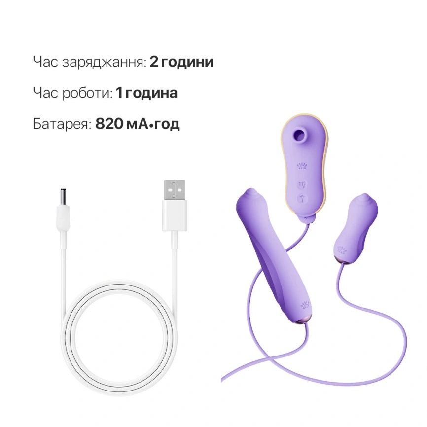 Набор 3в1 Zalo – UNICORN Set Violet, виброяйцо, пульсатор, вакуумный стимулятор фото 13