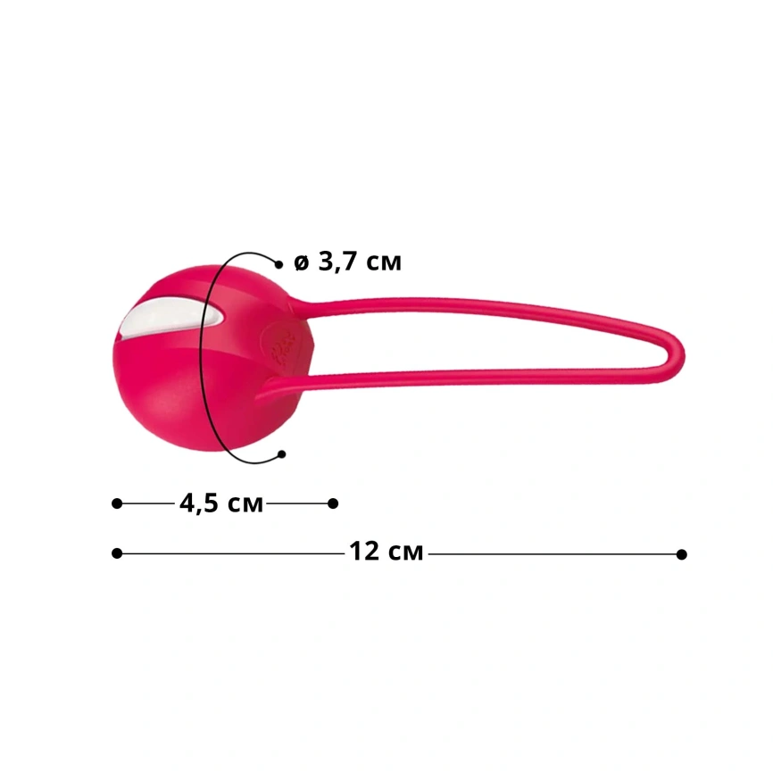 Вагинальный шарик Fun Factory SMARTBALL UNO, красный, одинарный, диаметр 3,6 см фото 2