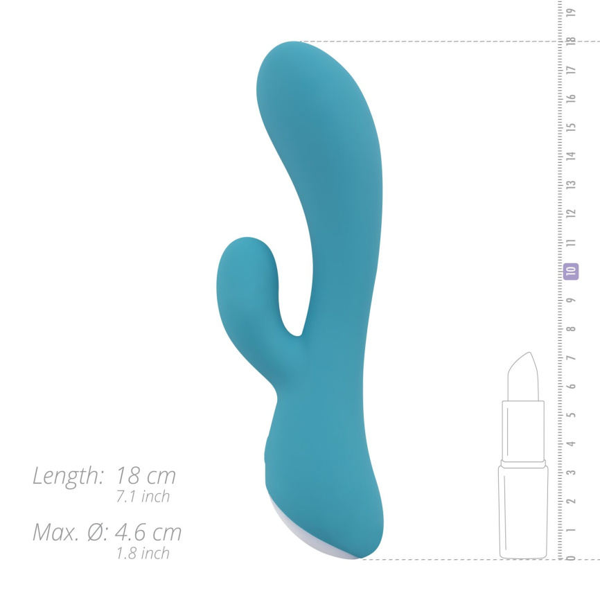 Вібратор-кролик Cala Azul – Martina Rabbit Vibrator, ергономічна форма, 10 режимів фото 7