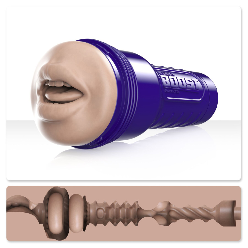 Мастурбатор-ротик Fleshlight Boost Blow Light Medium Flesh, плаваючі кільця Turbo Tech фото 1