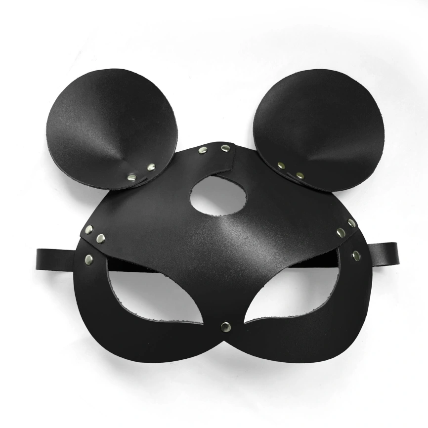 Кожаная маска мышки Art of Sex - Mouse Mask, цвет Черный фото 3