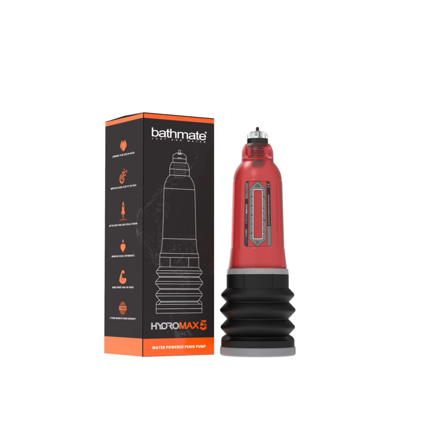 Гідропомпа Bathmate Hydromax 5 Red, для члена довжиною від 7,5 до 12,5 см, діаметр до 4,5 см фото 4