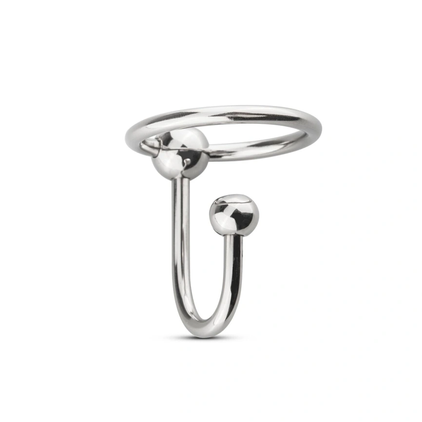 Уретральная вставка с кольцом Sinner Gear Unbendable — Sperm Stopper Solid, диаметр кольца 2,6 см фото 2