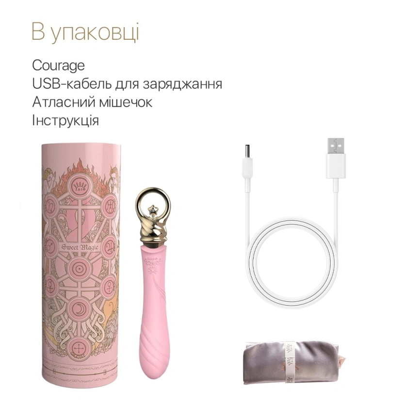 Вибратор для точки G с подогревом Zalo Sweet Magic - Courage Fairy Pink фото 15