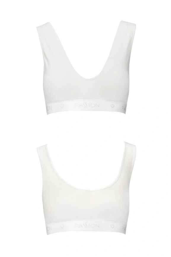 Спортивный топ из эластичного хлопка Passion PS005 TOP S, white фото 4