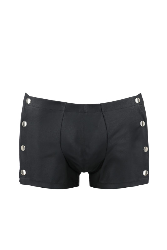 Чоловічі шкіряні боксери із заклепками Passion 048 SHORT DAVID L/XL Black фото 3