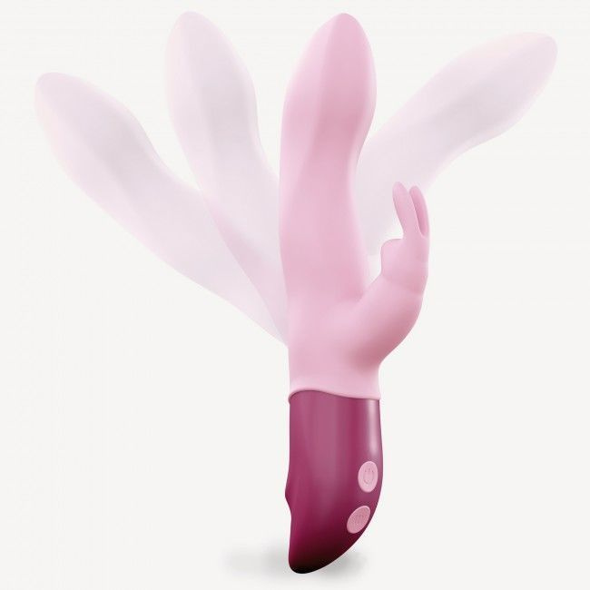 Вібратор-кролик Love To Love Hello Rabbit Rose з гнучким стовбуром і стимуляцією точки G, 2 мотори фото 3