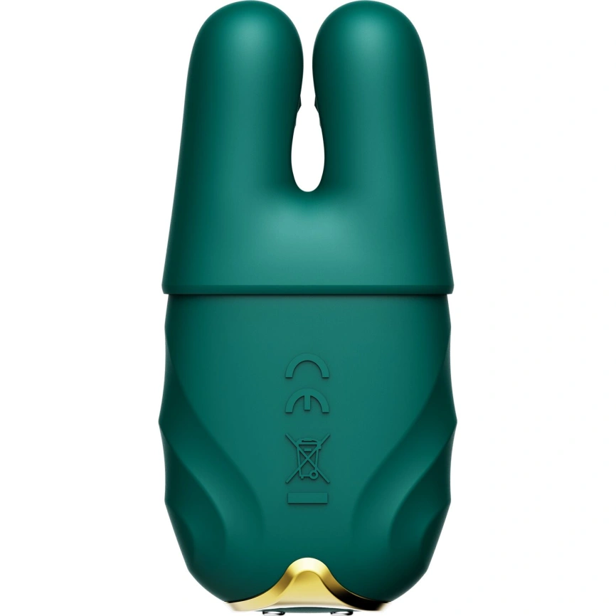 Смартвибратор для груди Zalo - Nave Turquoise Green, пульт ДУ, работа через приложение фото 4