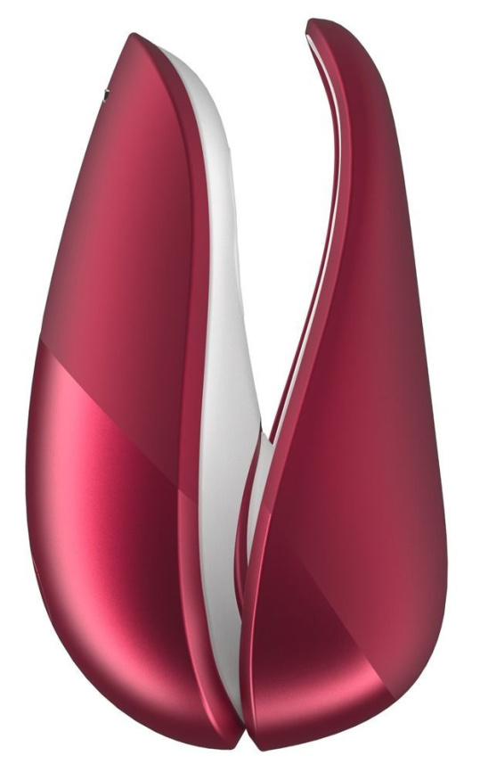 Вакуумний кліторальний стимулятор Womanizer Liberty Red, магнітна кришка, 2 насадки фото 4