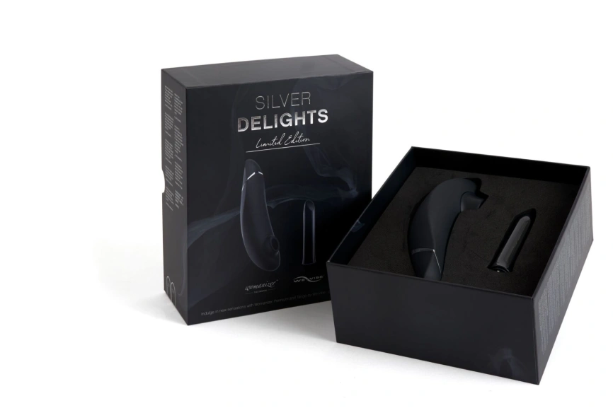 Премиальный подарочный набор Silver Delights Collection: Womanizer Premium и We-Vibe Tango фото 6