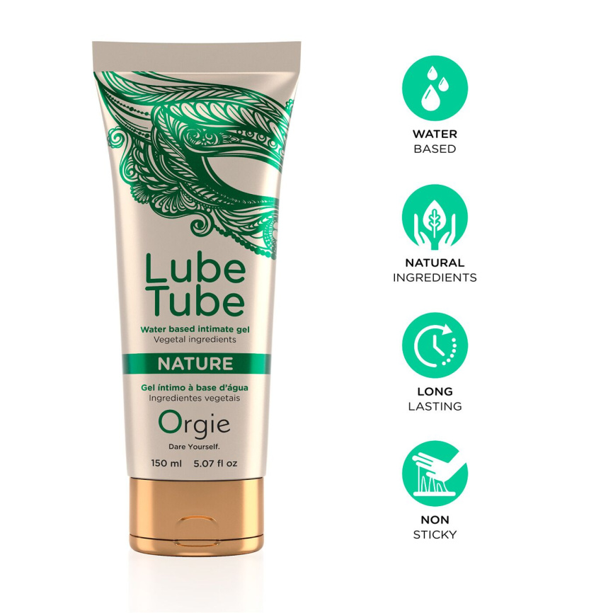 Лубрикант на водній основі Orgie Lube Tube Nature, 150 мл, натуральний склад, зволожує, заспокоює фото 3