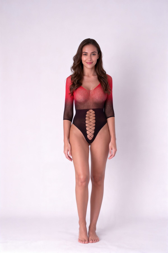 Бодістокінг Passion BS118 black/red фото 4