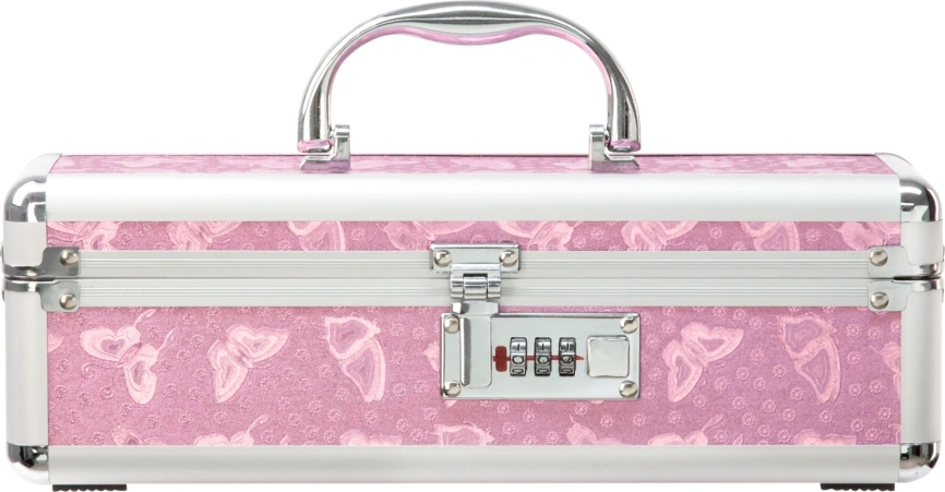 Кейс для зберігання секс-іграшок BMS Factory - The Toy Chest Lokable Vibrator Case Pink з кодовим за фото 1
