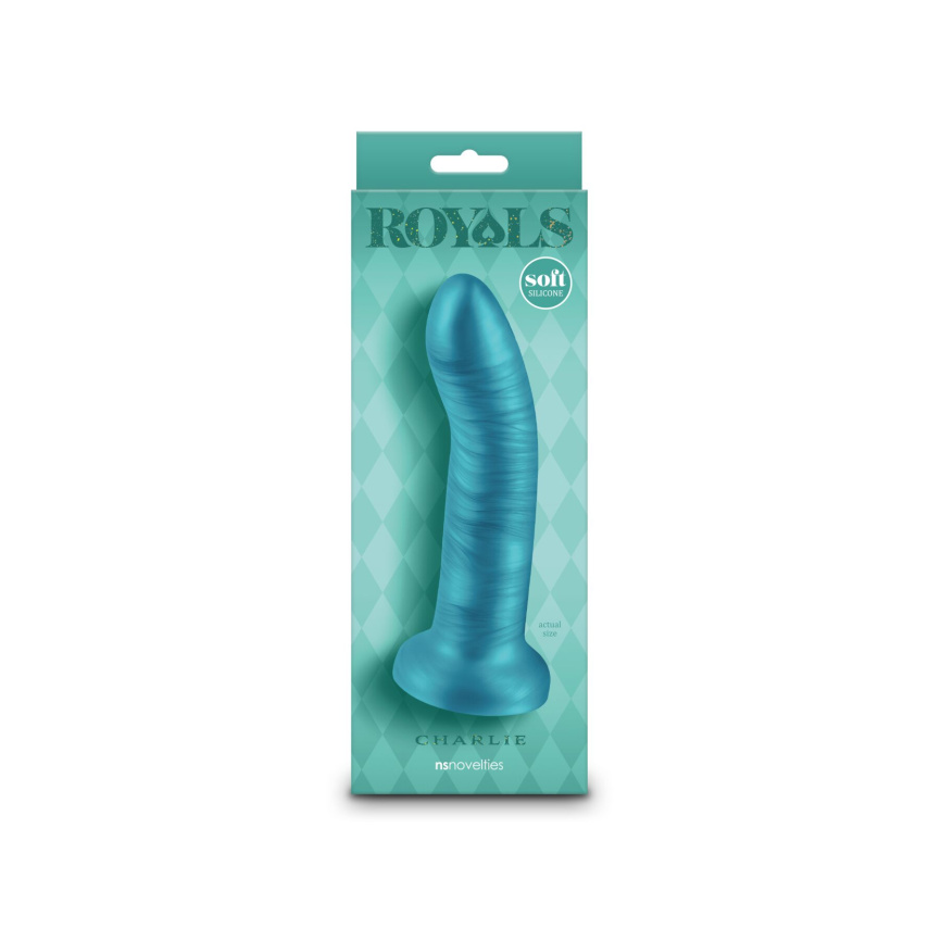 Дилдо NS Novelties Royals - 6" Charlie - Metallic Teal фото 4