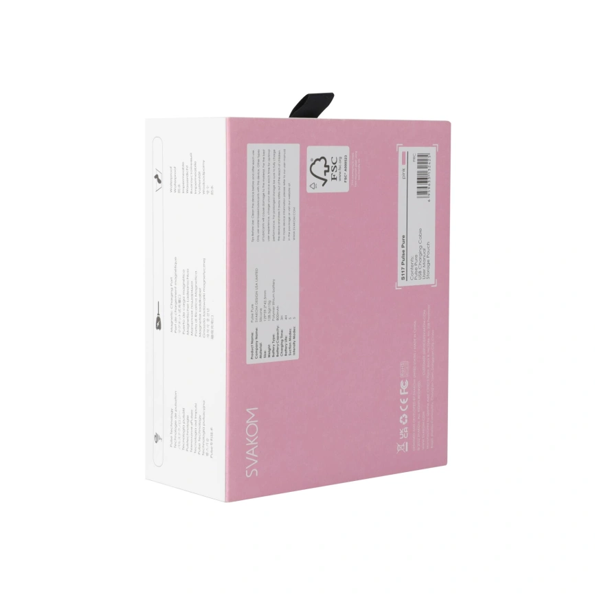 Вакуумный клиторальный стимулятор Svakom Pulse Pure Pale Pink, 5 режимов, 5 интенсивностей в каждом фото 7
