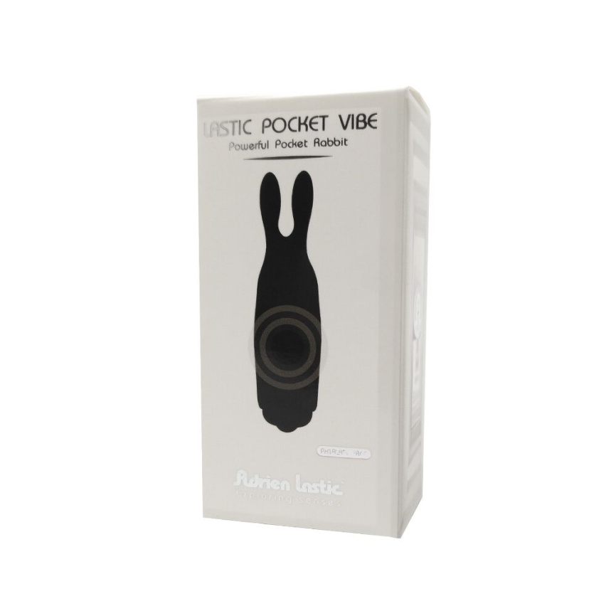 Віброкуля Adrien Lastic Pocket Vibe Rabbit Black зі стимулювальними вушками фото 5